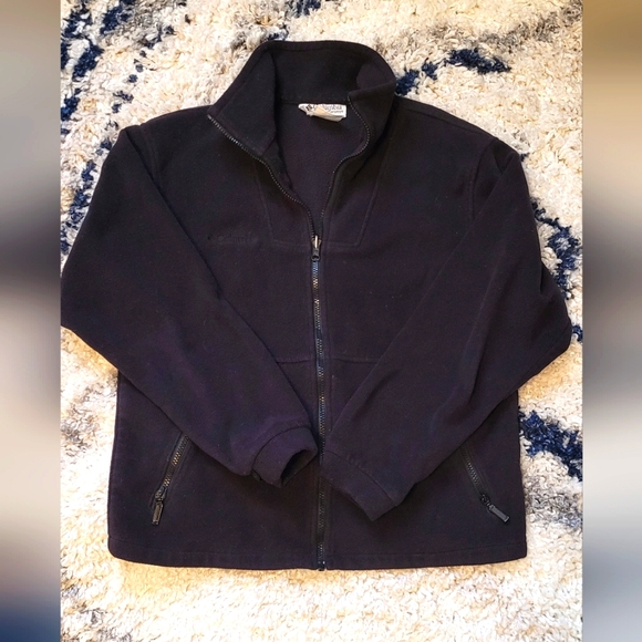 🔥2For$20 Columbia Youth Boys XL 18/20 Black Fleece Zip Jacket - Picture 1 of 5
